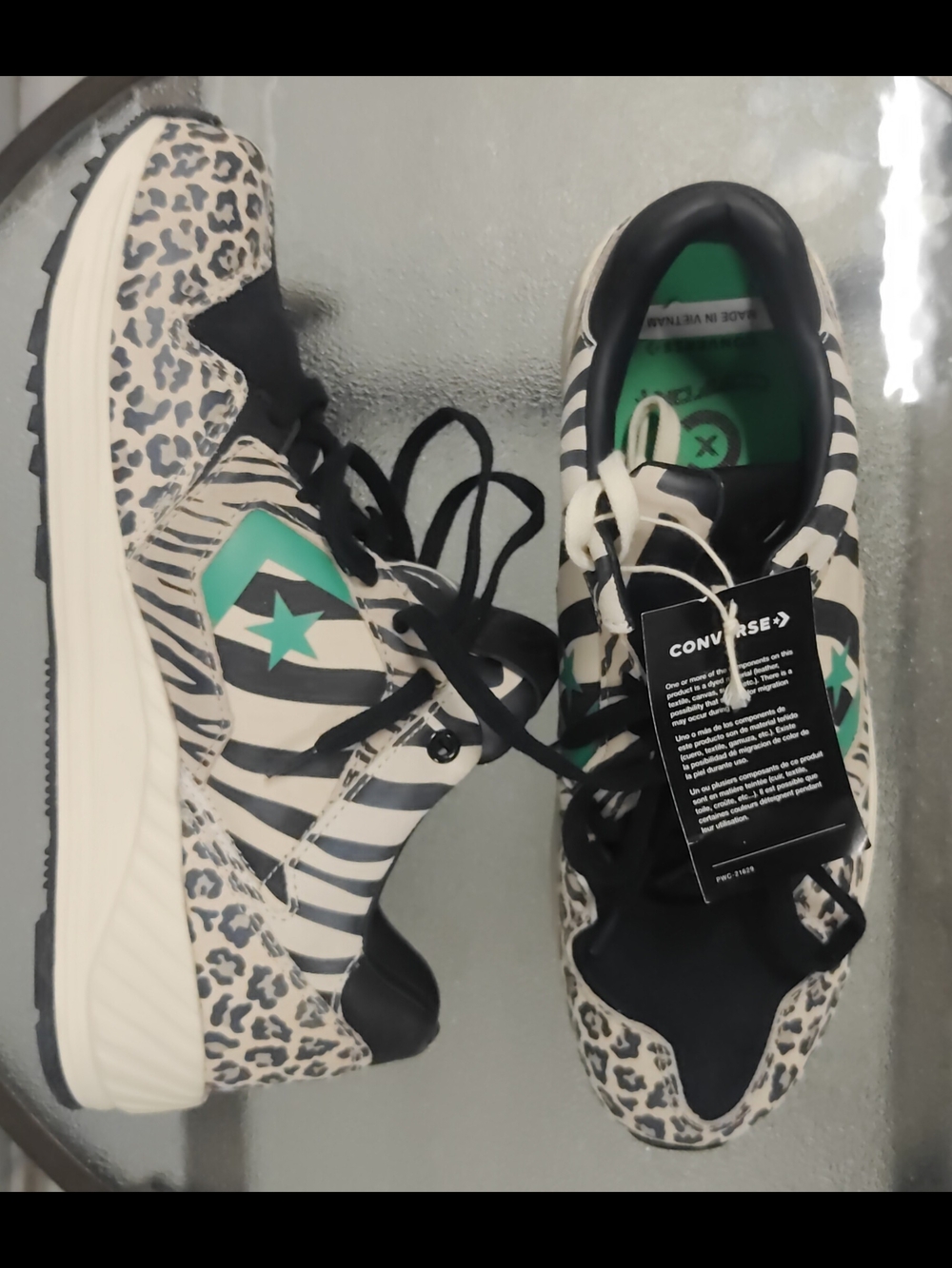 Converse Wave Trainer Leopard Size Men's 10.5/Women's 12 - Picture 4 of 10